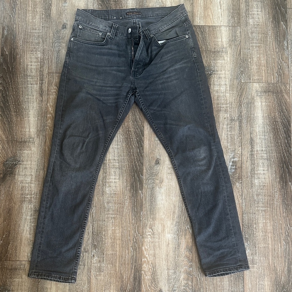 Nudie Jeans - Mens Black 32x30 washed black